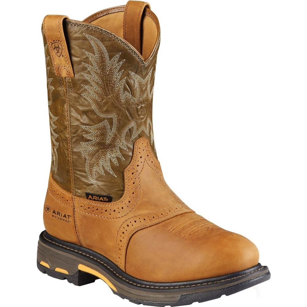 Ariat® (Men's 12 WIDE) H20 WorkHog™ Waterproof Comp-Toe Work Boots - $250